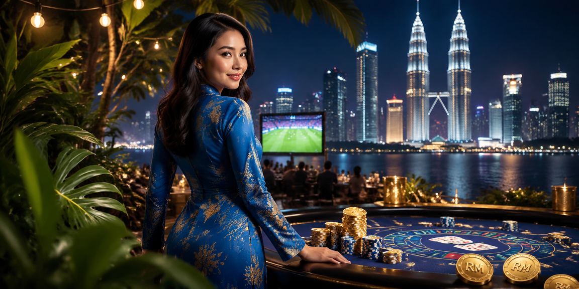 Pemain wanita berbaju kurung menikmati Baccarat dalam talian di Kuala Lumpur